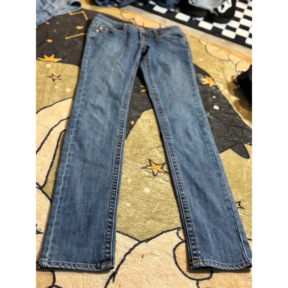 C Pink Jeans Juniors Size‎ 3 Denim Low Rise Y2K Blue Casual Pants